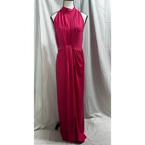 Angvns Women’s Halter Twist Knot Long Maxi Dress